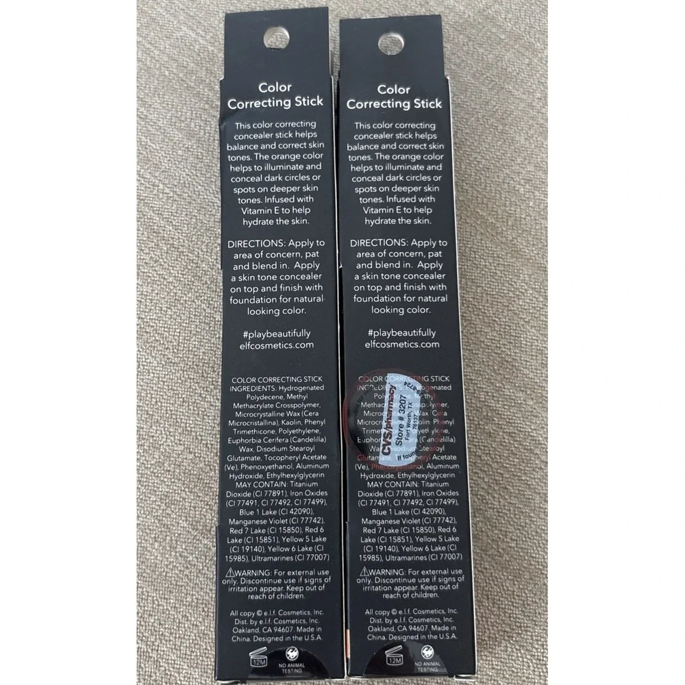 e.l.f Color Correcting Stick DEEP Skin Tones, Dark Circles, 83214, Pack Of 2